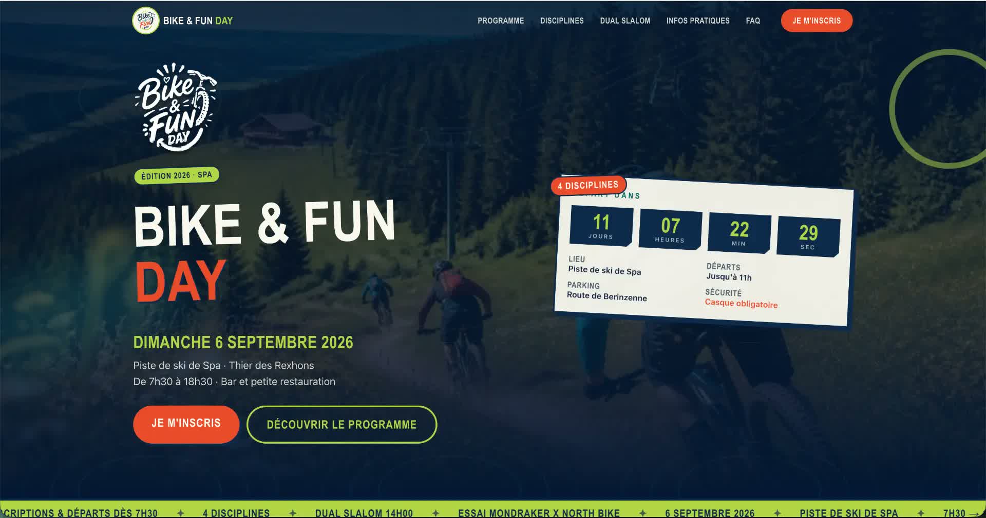 Bike & Fun Day — Site web, Branding
